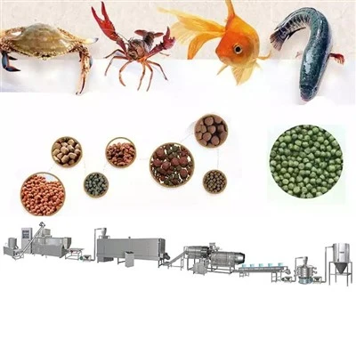 Barisan Proses Mesin Makanan Ikan Automatik